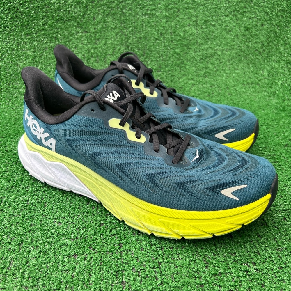 Hoka One One Mens Arahi 6 1123194 BGBCR Running Shoes Sneakers Size 10D Used
